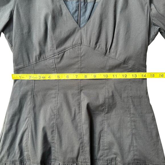 CINQ A SEPT Sawyer Navy V-Neck Pleated Minidress - Picture 12 of 13